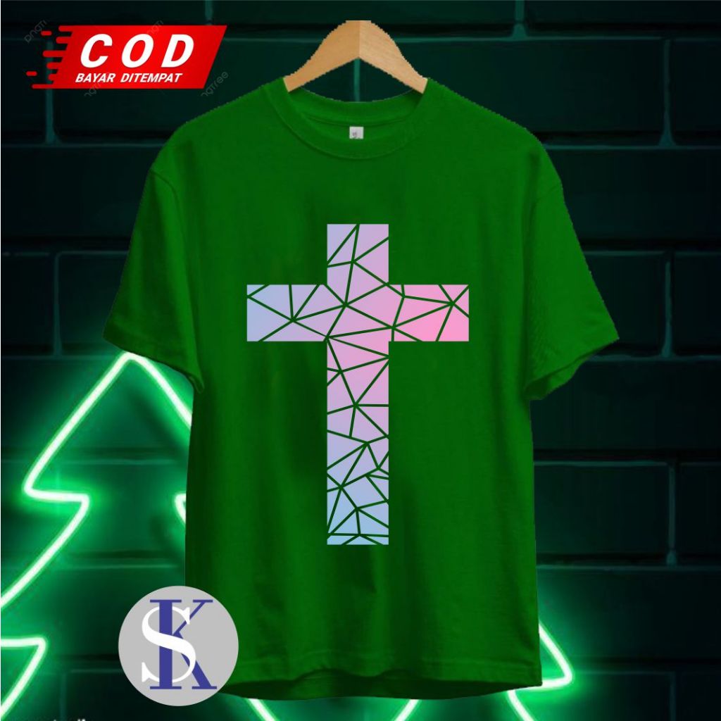 PAKAIAN PRIA WANITA ATASAN T-SHIRT KAOS GAMBAR SALIP RAINBOW