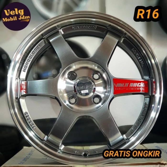 velg ring 16 racing raize city hb ford fiesta ignis yaris jazz mobilio velg mobil r16 lebar 7 TE37 S