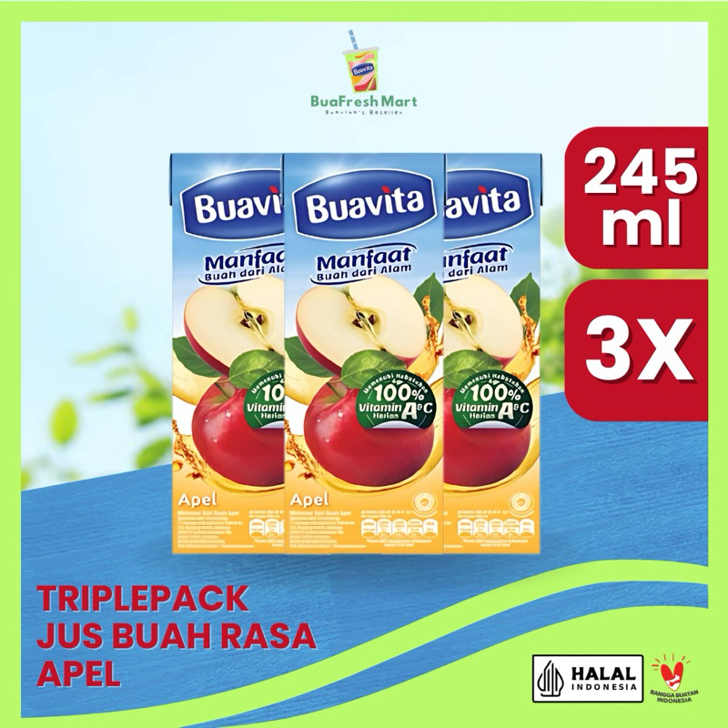 

Buavita Triplepack Rasa Apel 245 ml