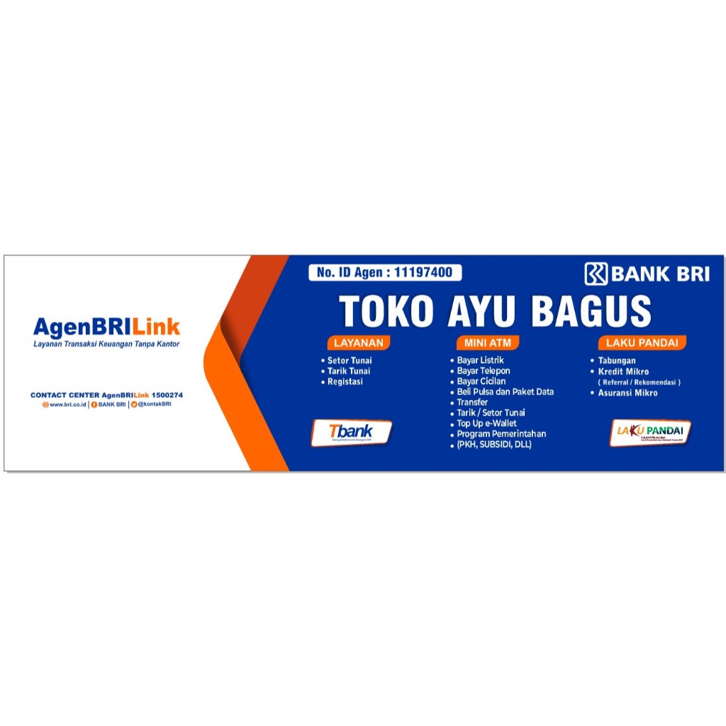 Spanduk Agen Banner BRILink _ 300 x 100 cm