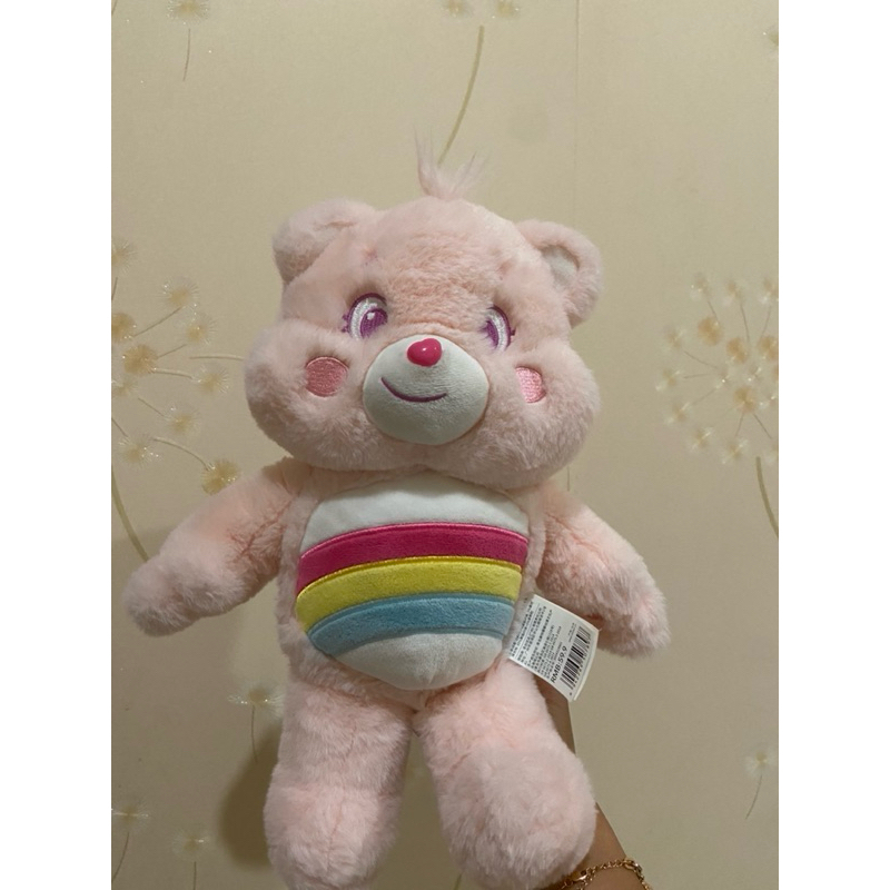 boneka pink care bears miniso