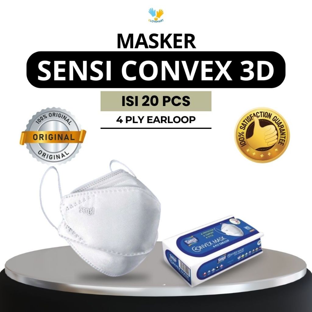 Masker Sensi Convex Mask 4ply / Masker Sensi 4ply / Sensi Convex Mask KF94 / Sensi KF94