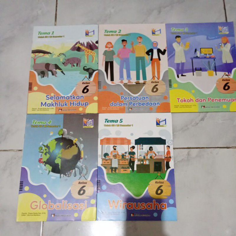 LKS Tematik SD Kelas 6 Semester 1 Kurikulum 2013 Revisi isi 5 Buku Tema 1 2 3 4 dan 5