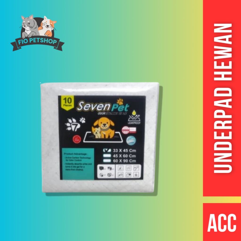 PETS UNDERPAD SEVEN PET 33 X 45 (BIRU)