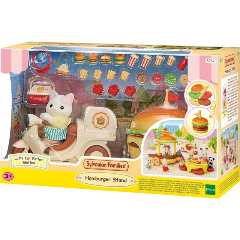 Sylvanian families hamburger stand playset original