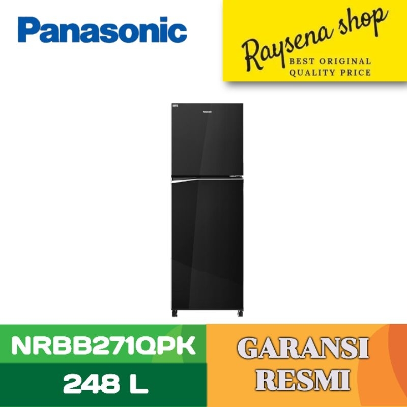 PANASONIC KULKAS 2 PINTU KECIL REFRIGERATOR NRBB271QPK