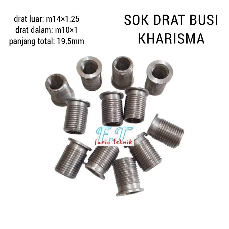 sok drat bosh drat busi motor honda kharisma drat panjang m14×m10