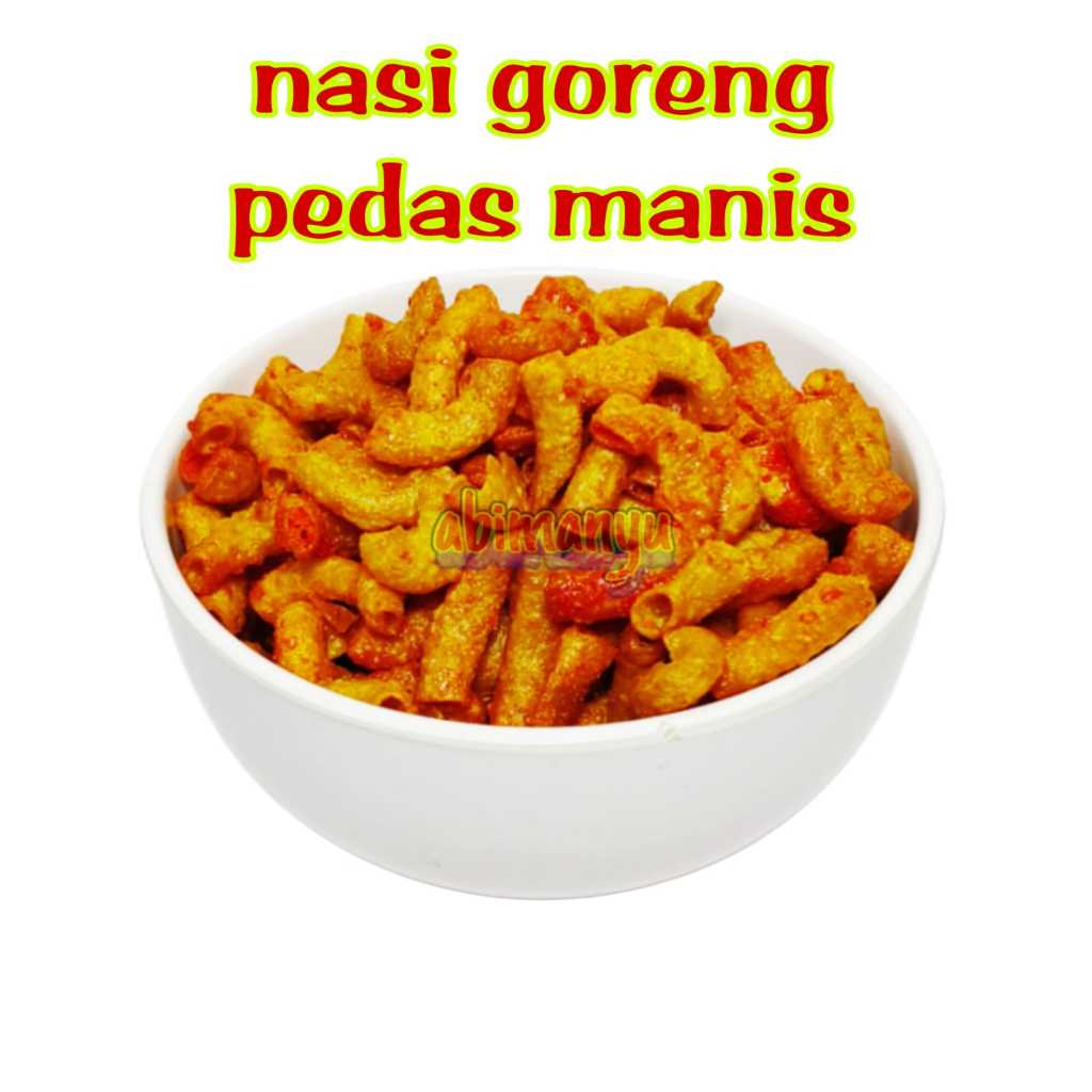 

keripik makaroni bantet - makaroni pedas nasi goreng