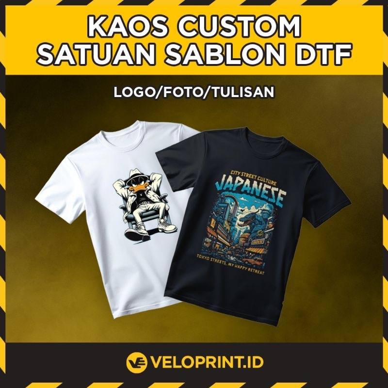 SABLON KAOS SATUAN PRINT DTF CETAK KAOS DESIGN LOGO FOTO TULISAN SABLON KAOS ANAK DEWASA