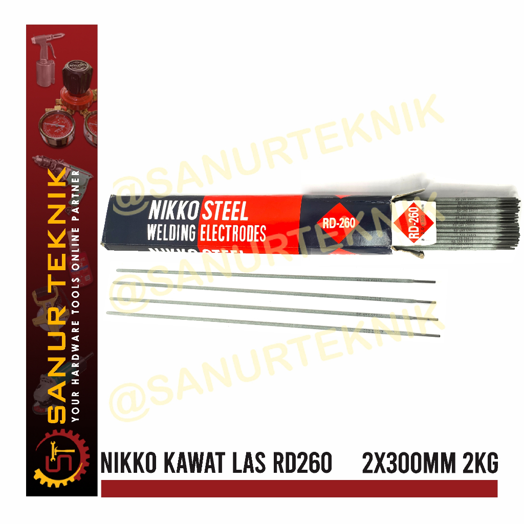 NIKKO STEEL Welding Electrodes Kawat Las RD 260 RD260 2mm 2 mm (20KG)