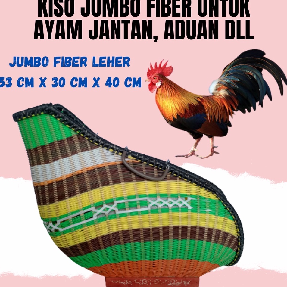 Model Favorit  KISO AYAM JUMBO FIBER LEHER UKURAN JUMBO UNTUK AYAM JANTAN BANGKOK PELUNG BIRMA DLL