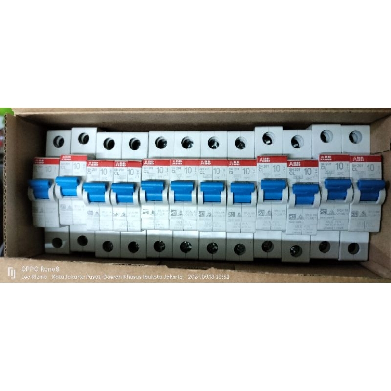 MCB ABB PLN SH201 CL2,CL4,CL6,CL10,CL16,CL20,CL25,CL35,CL50,milik PLN original