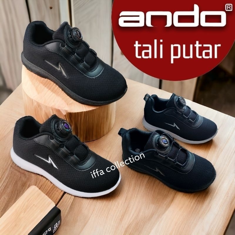 sepatu ando spiner tali putar terbaru