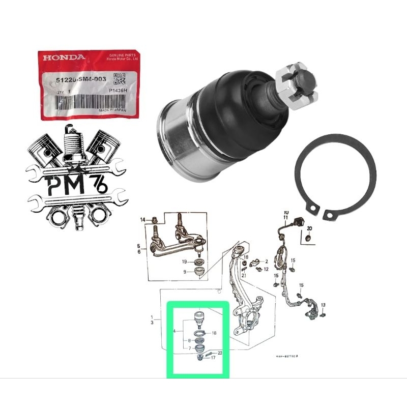 BALL JOINT BAWAH HONDA ACCORD VTI VTI-L 1998-2001