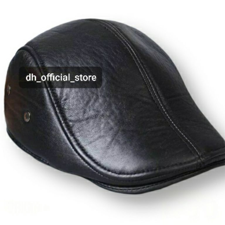 First Update Topi pet pria kulit asli original garut tahan api topi pelukis topi copet