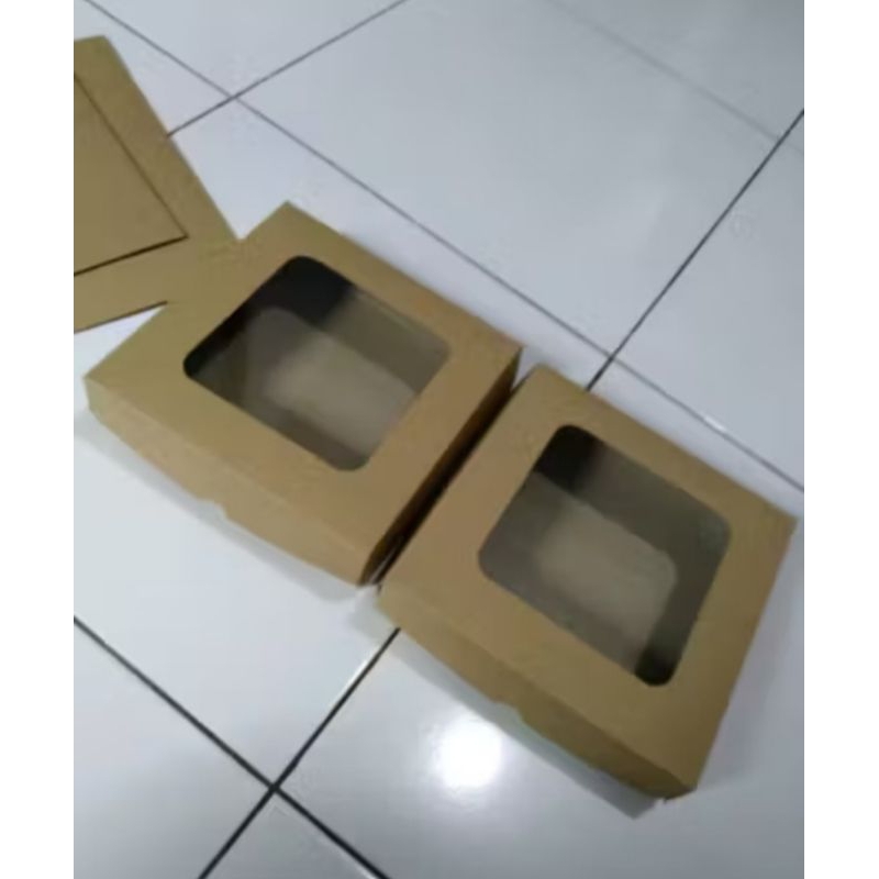 

(Satuan) Kotak Brownies/Box Roti/ Box Pizza/Dus Nasi 20x20x5.5cm/20x20x7