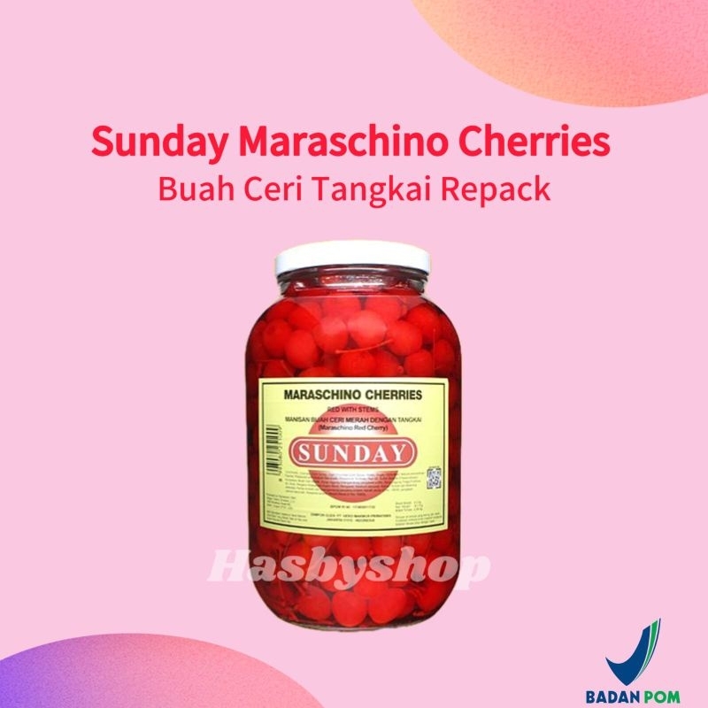 

Sunday Maraschino Cherries Repack - Ceri Tangkai Merah Repack