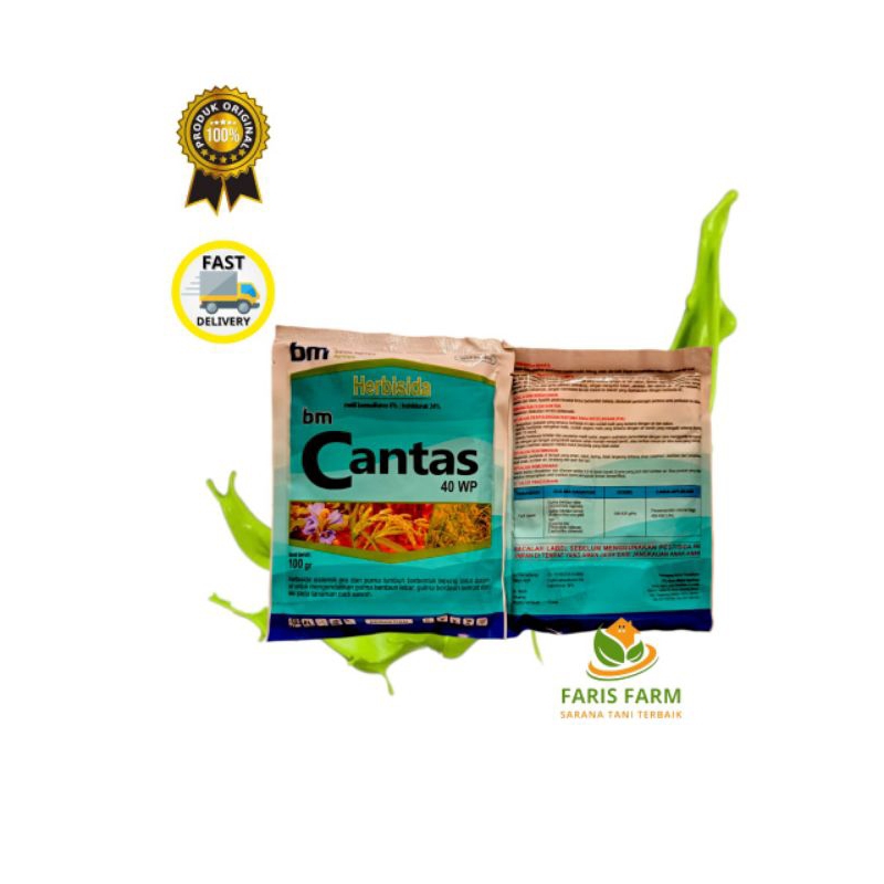 HERBISIDA SELEKTIF PADI BM Cantas 100 gram - BAHAN AKTIF metil bensulfuron 6% kuinklorak 34%