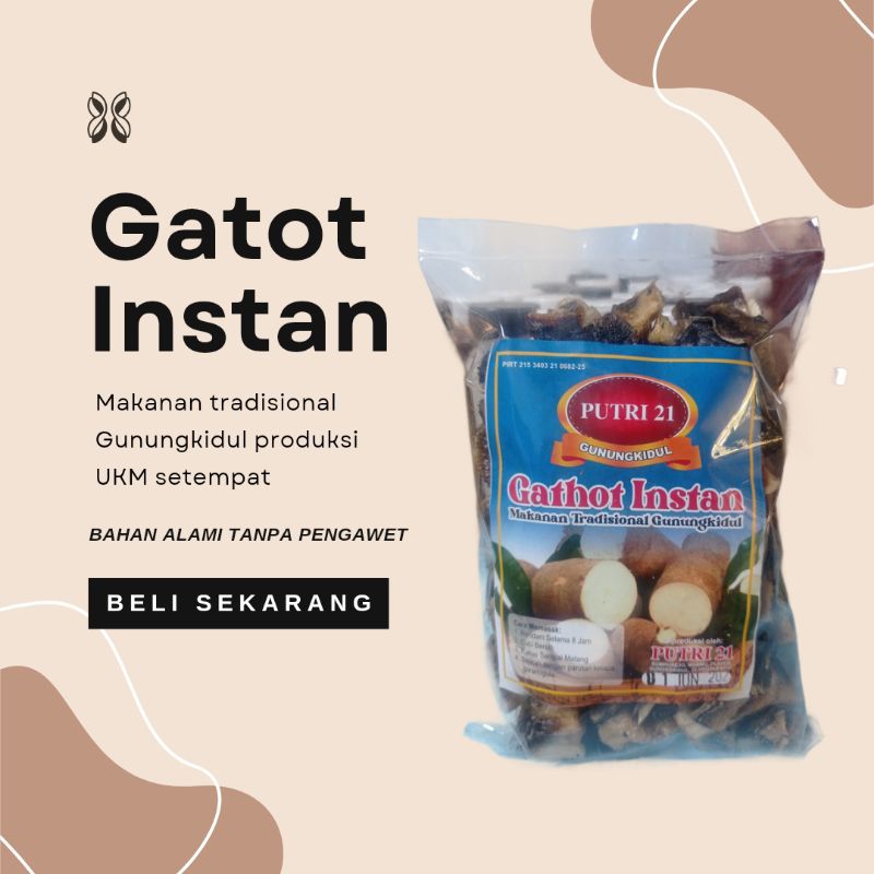 

Gatot Singkong Instan Khas Gunungkidul 500gr