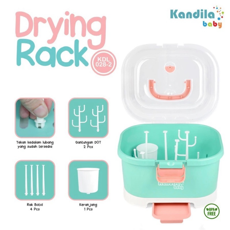 KANDILA Baby Drying Bottle Rack Small KDL 028-2 | Rak Pengering Botol Susu | Kandila Portable Drying