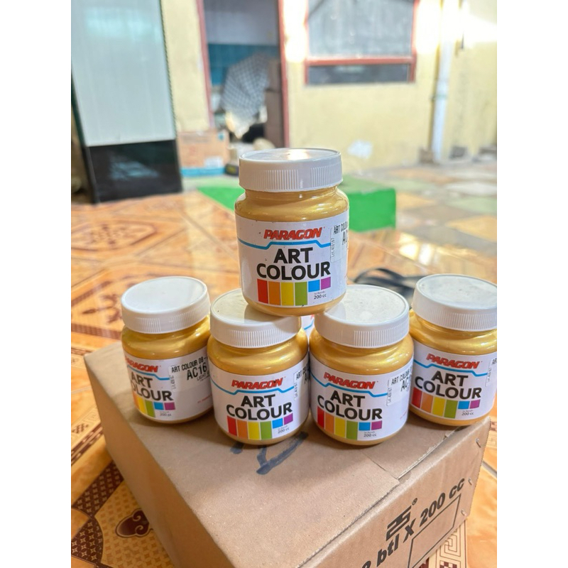 

CAT EMAS POSTER KAIN GABUS SPON DEKORASI KERTAS PATUNG STEROFOAM ORNAMEN GOLD PARAGON ART COLOUR