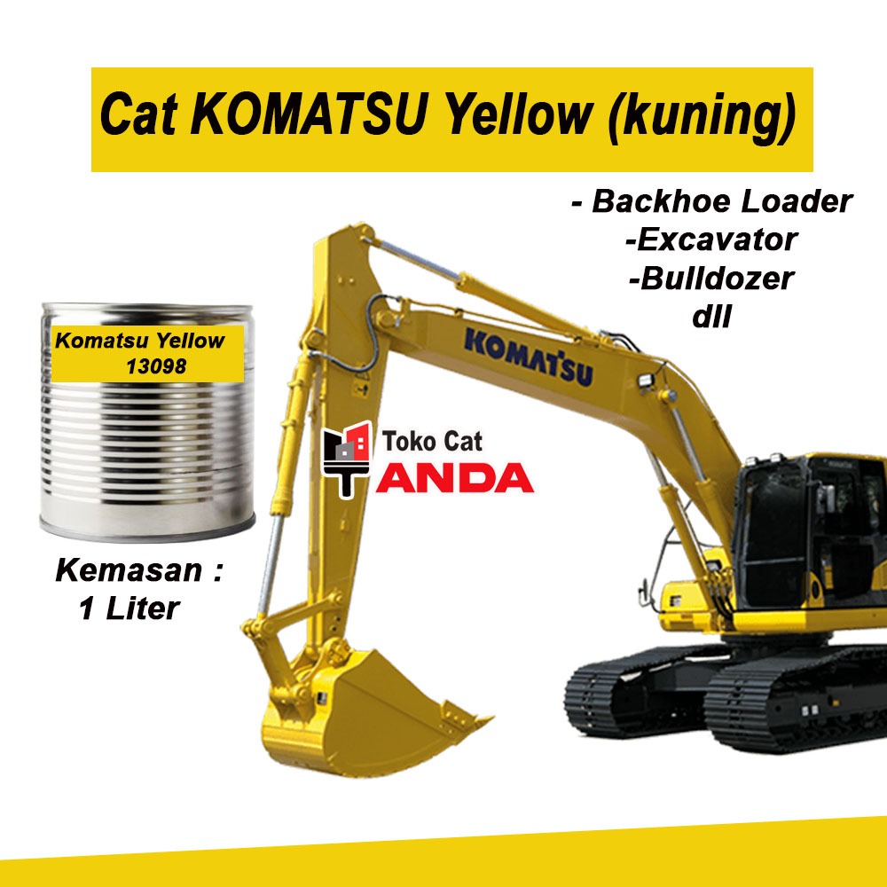 Cat Kuning KOMATSU - cat Komatsu yellow - Cat excavator bulldoser - Cat kuning bego - kuning Backhoe