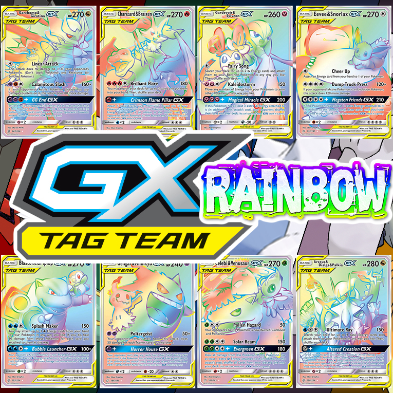 KARTU POKEMON TCG RAINBOW GX TAG TEAM HOLOGRAM ENGLISH VERSION