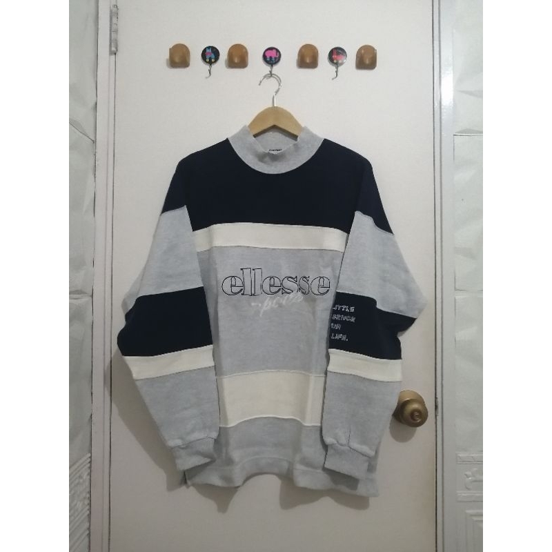 Crewneck Sweater Ellesse Three Tone Vintage