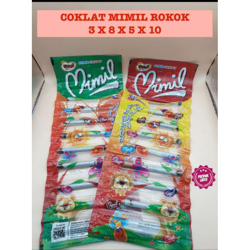 

coklat rokok mimil stik candy 1 renteng isi 10 pcs