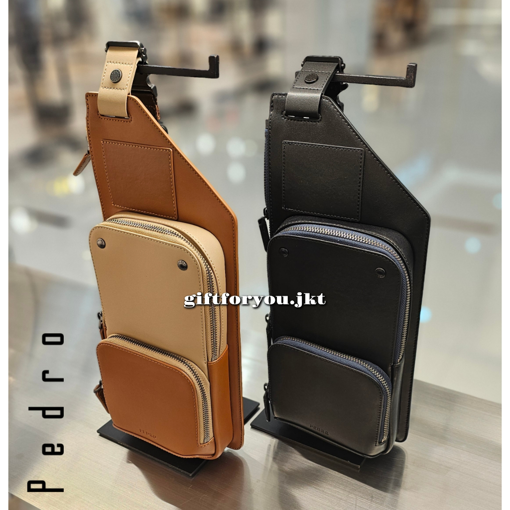 Tas Kulit Pria Pedro Leather Sling Pouch Bag Original Man Tas Sling Salempang Men Cowok Laki Laki As