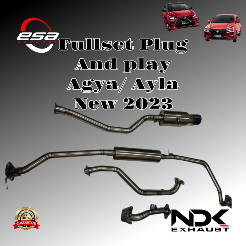 KNALPOT MOBIL RACING FULLSYSTEM PNP AGYA AYLA NEW 1.000 CC NDK EXHAUST KNALPOT RACING MOBIL