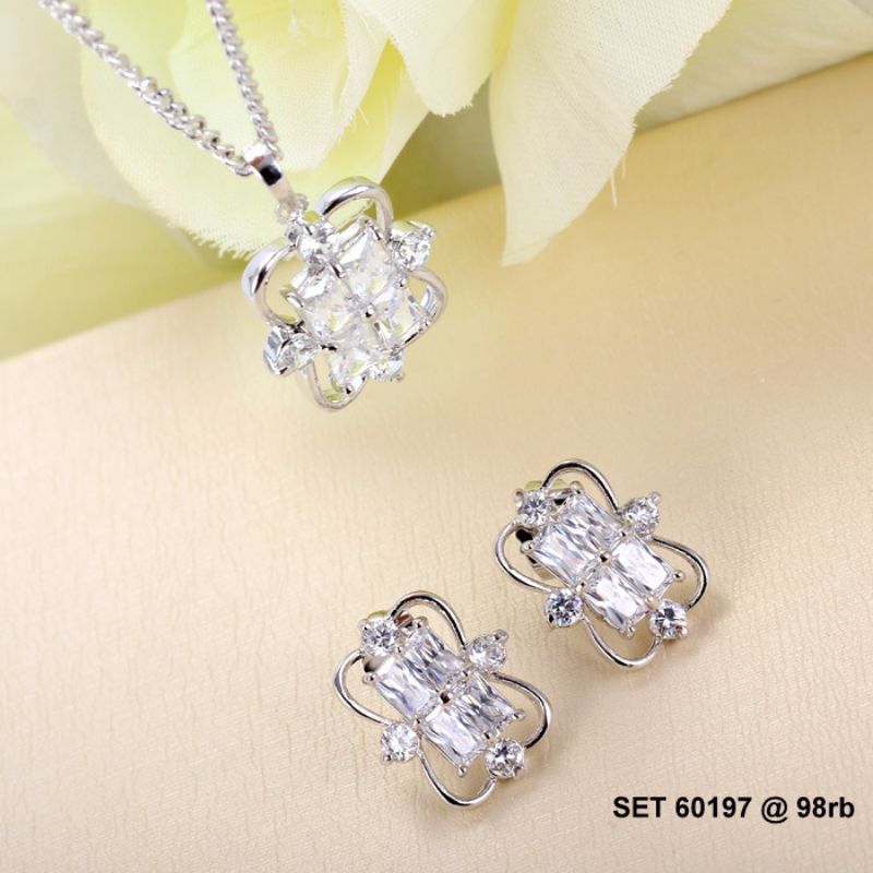 set perhiasan 60197 xuping putih mata putih