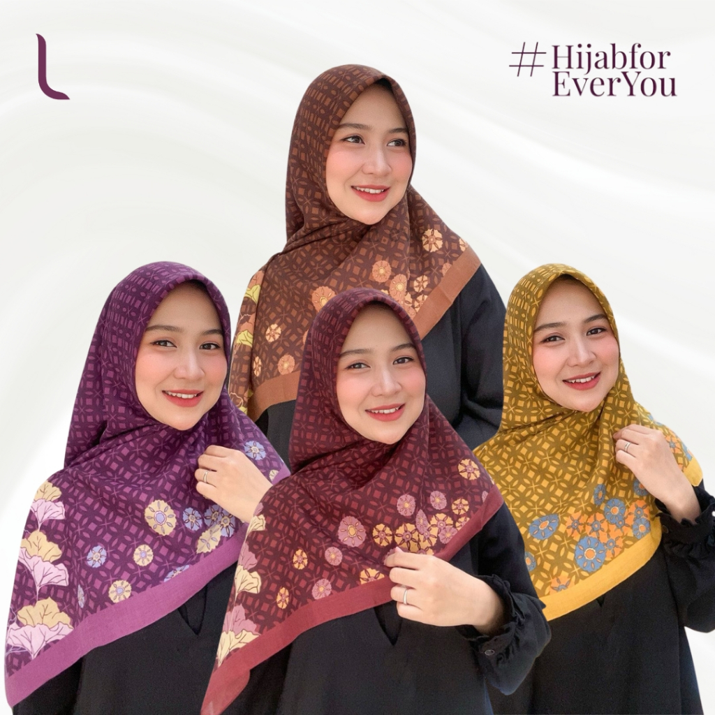Elzatta Hijab Segi Empat Motif Kaila Kazani Scarf Terbaru 2024