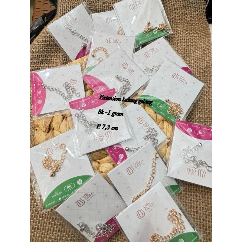 Extension emas kalung atau gelang mas rosegold & whitee