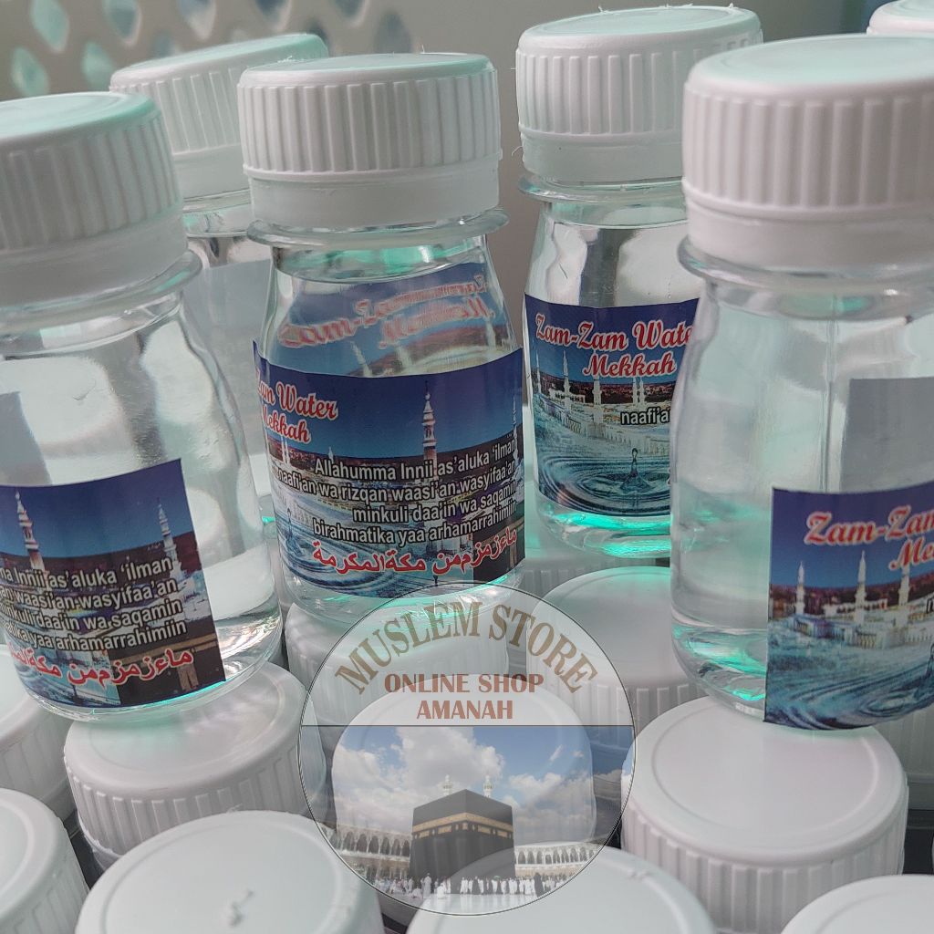 

Air zam-zam 50ml isi 50pcs | oleh-oleh haji dan umroh