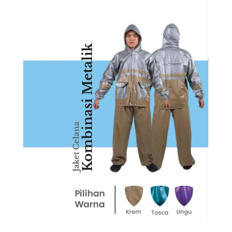 IBEX - Jas Hujan Setelan IBEX Kombinasi Metalik