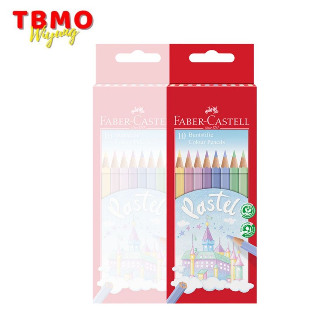 

Tbmo Colour Pencils Pastel Hexagonal 10 Colour Faber-Castel 111211 / Pensil Warna