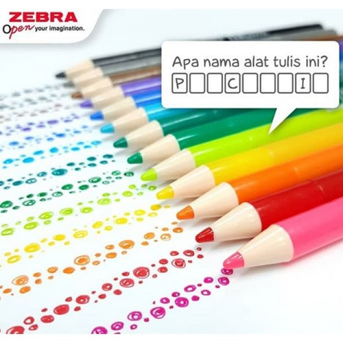 

BALLPOINT / PULPEN ZEBRA PENCILTIC BALLPOINT WARNA WARNI