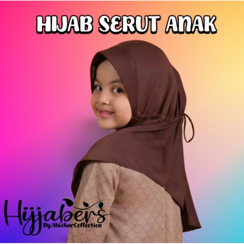 HIJAB SERUT ANAK/SERUT POLOS HIJAB JOKOWI SERPOL HIJAB TALI BELAKANG JERSEY/HIJAB SERUT ANAK /HIJAB 