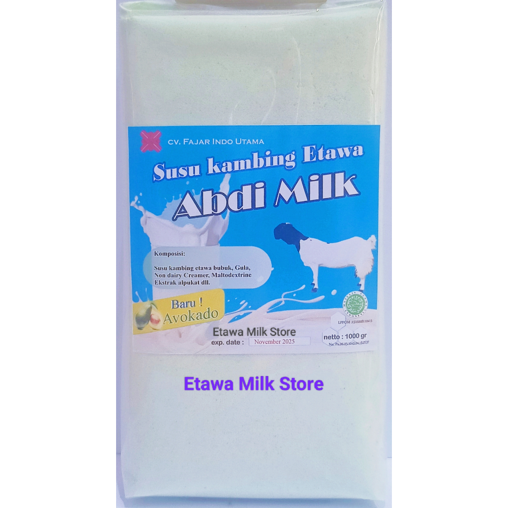 

Susu Kambing Etawa Rasa Avokado-Alpukat Isi 1 kg