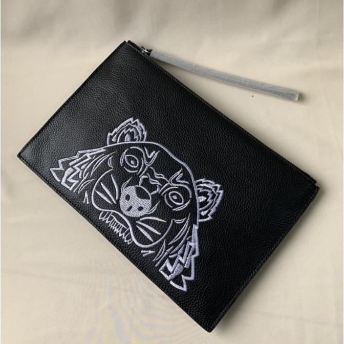 Clutch White Tiger Full Leather - Clutch Pria Original