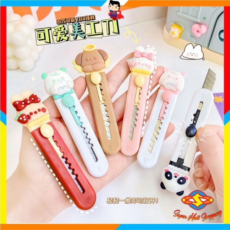 

Cutter Portable MinI Karakter Kartun Lucu Pisau Pemotong Kertas Model Tapak Hewan Cutter Unboxing Travel Kit Paper Lucu Hand
