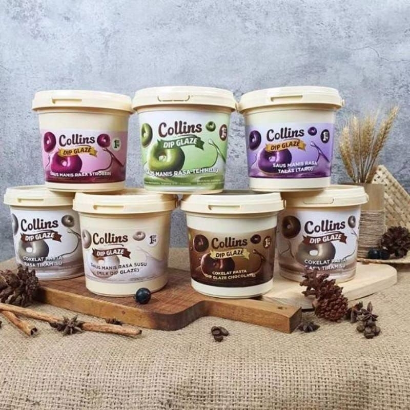

Collins Dip Glaze 350g / Toping Donat Collins / Selai Donat / Collins Selai Donat