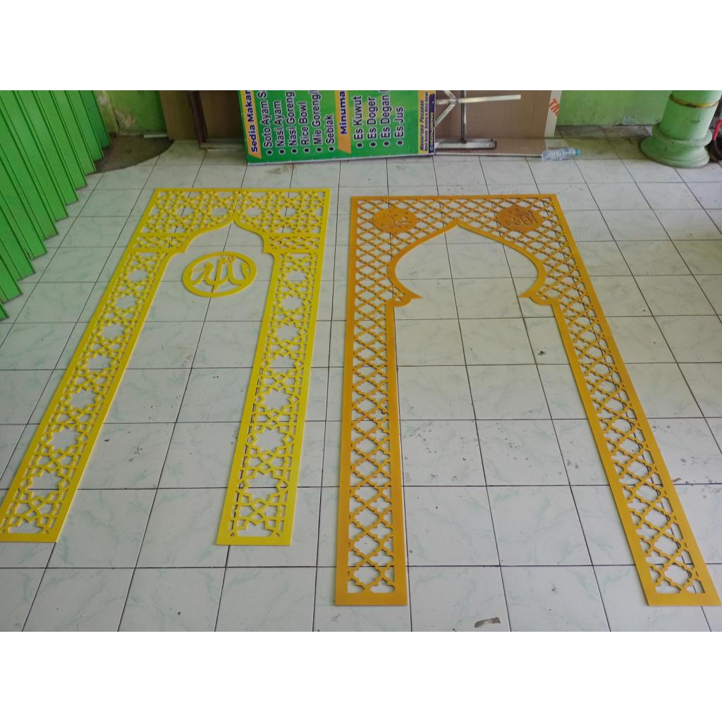 Hiasan Dinding Mihrab PVC Board 5mm 140x240 Gold