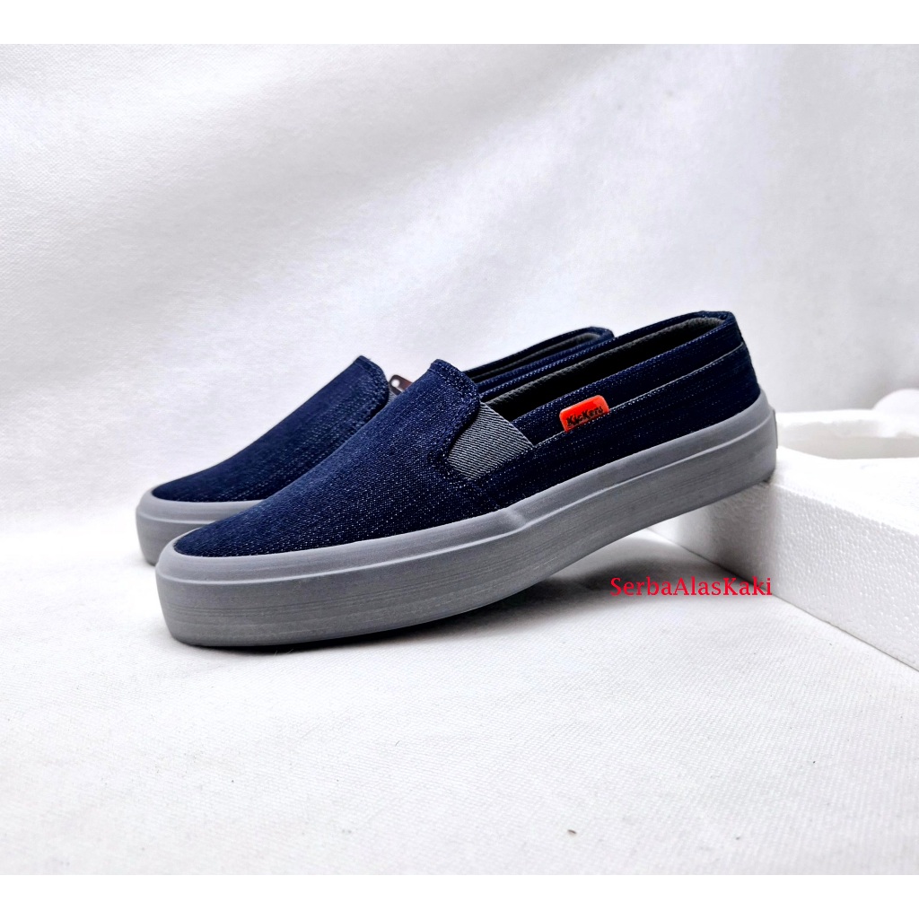 Sepatu Pria dan Wanita Terbaru Slip On KC-017/Sepatu Slip On Kanvas Motif Jeans Denim