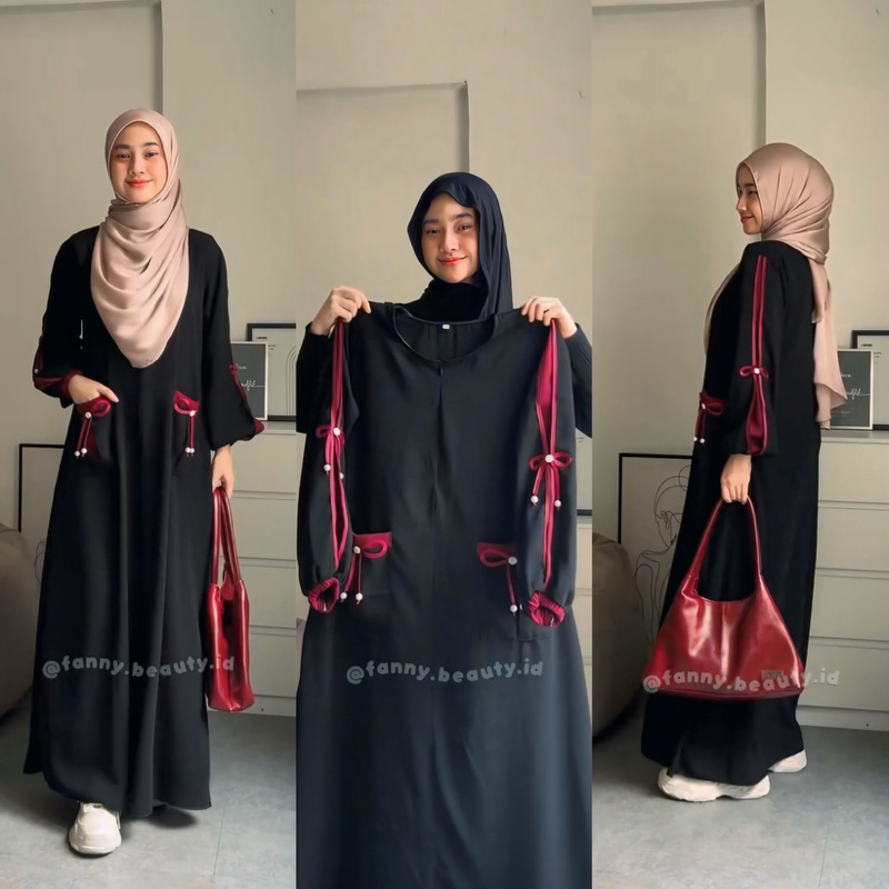 Dania Ribbon Abaya | by fanny.beauty.id