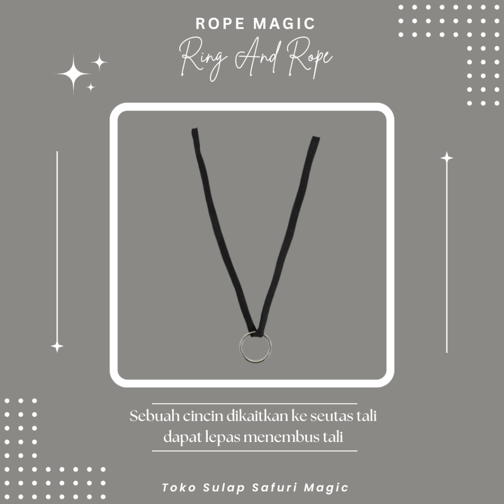 Alat Sulap Ring And Rope - Alat Sulap Tali - Alat Sulap Cincin - Toko Sulap