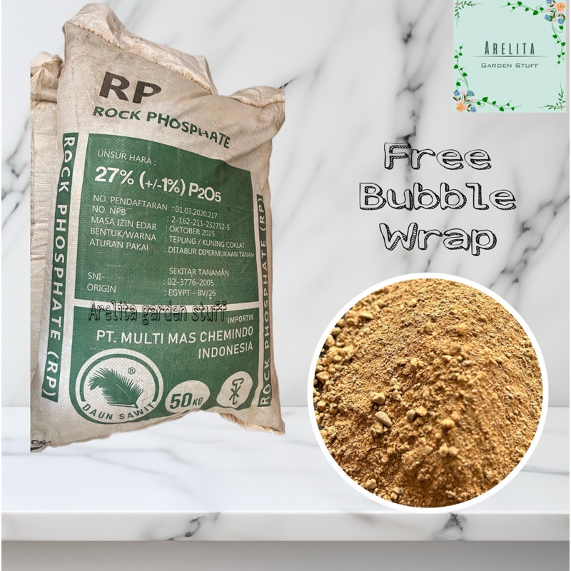 Pupuk RP Rock Phospate cap Daun Sawit 50kg