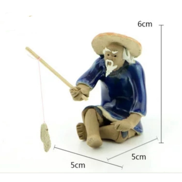 Sekarang Populer  Ornamen Orang Mancing Aguarium Aquascape Hiasan Akuarium Ceramic