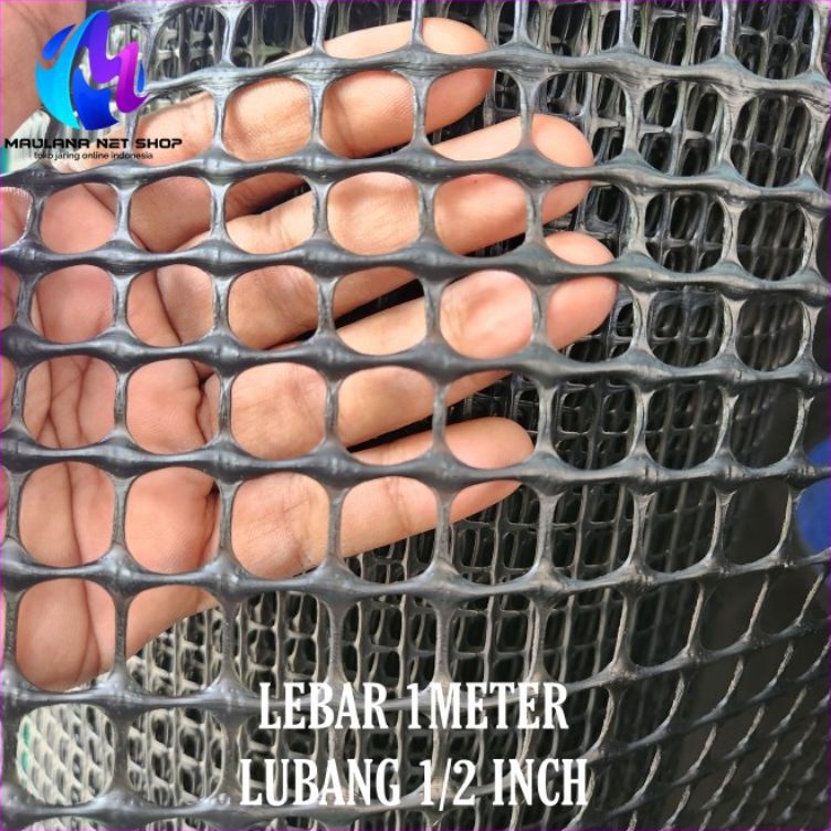 Model Terkini  Jaring Kawat Plastik HDPE Bentuk Kotak 12 Inc WARNA HITAMJaring Kawat Serbaguna AyamB